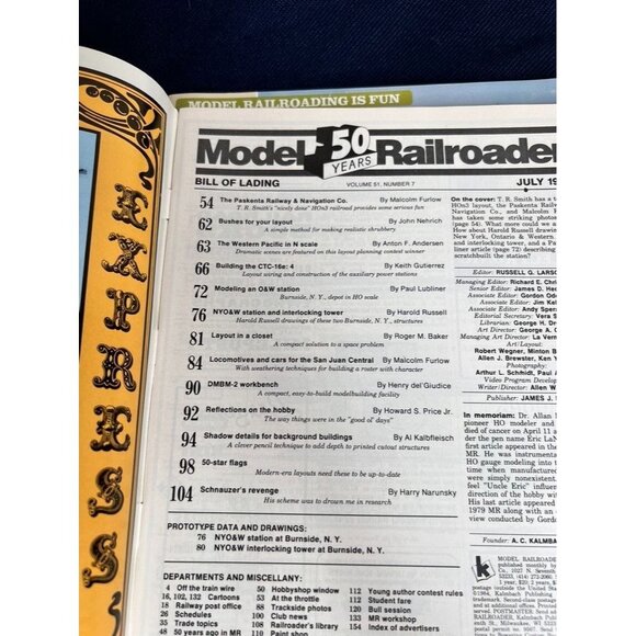 Vintage Model Railroader Magazine Lot of 5 Issues FEB JUN JUL NOV DEC 1984 - Picture 7 of 11